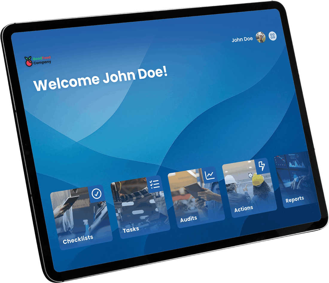 The EZ-GO platform home screen on an iPad